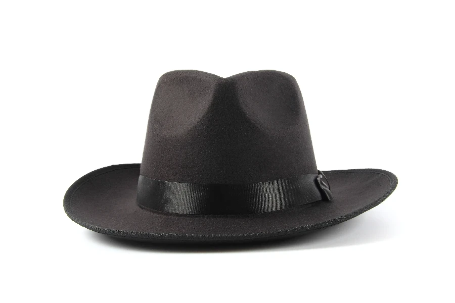 Black hat on white background