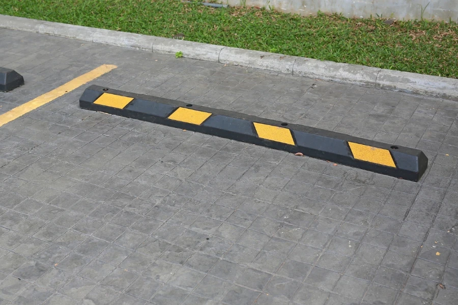 Bumps barrier for reduce car speed when parking