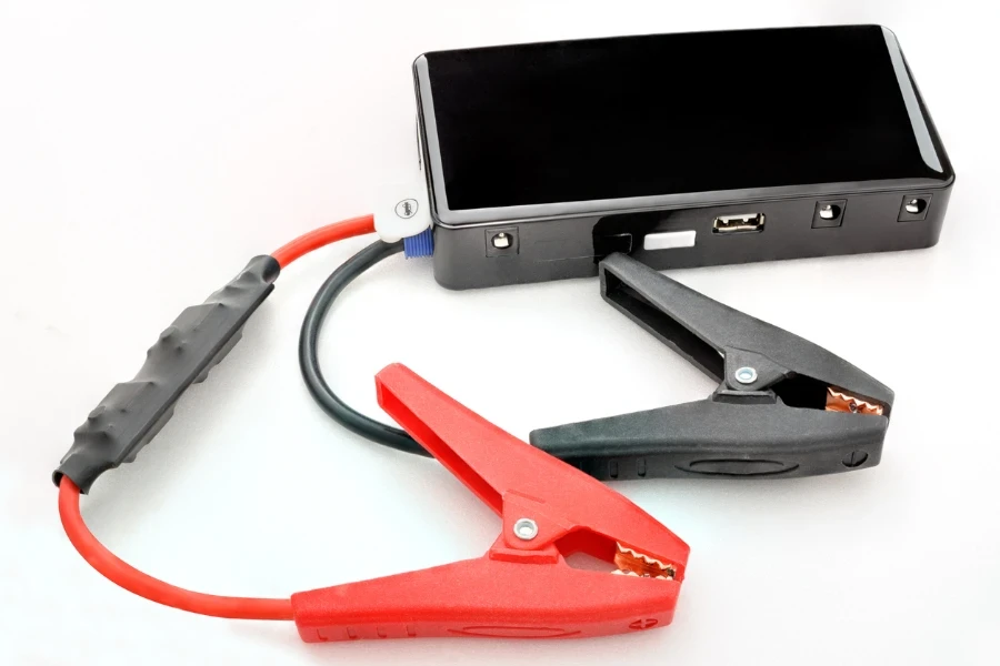 Car emergency jump starter multi-functional power bank with connection cables