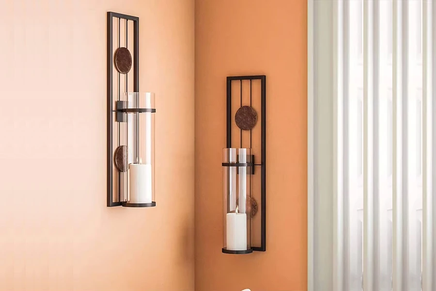 Classic wall-mounted metal sconces