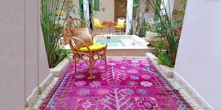 Colorful Rug on Floor in Room With Vibrant Patterns