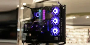 Desktop System Unit with Lighted Computer Fans