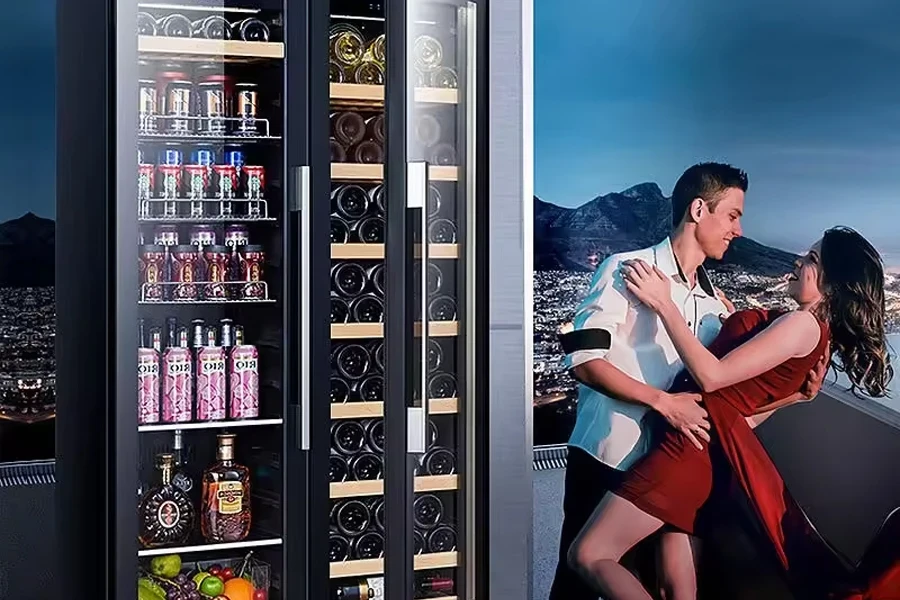 Dual-zone compressor wine fridge for 116 bottles