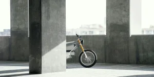 Electric Bike behind Pillar