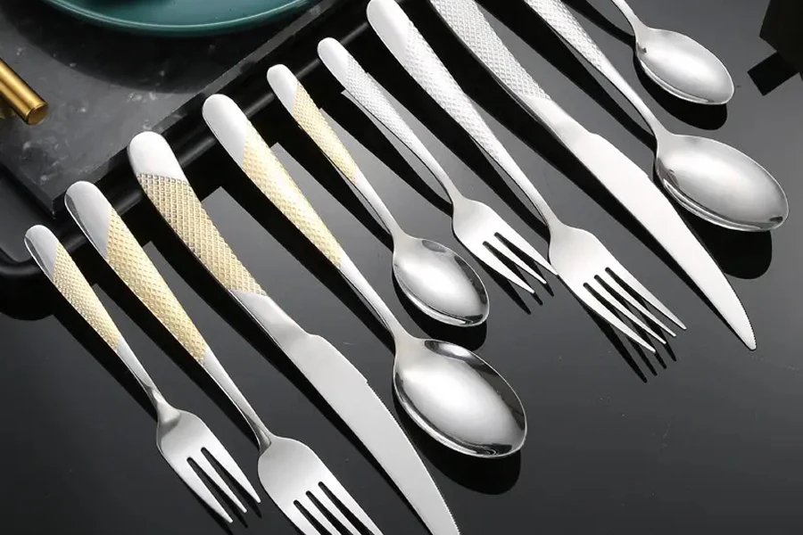 Elegant 5-piece stainless steel flatware set
