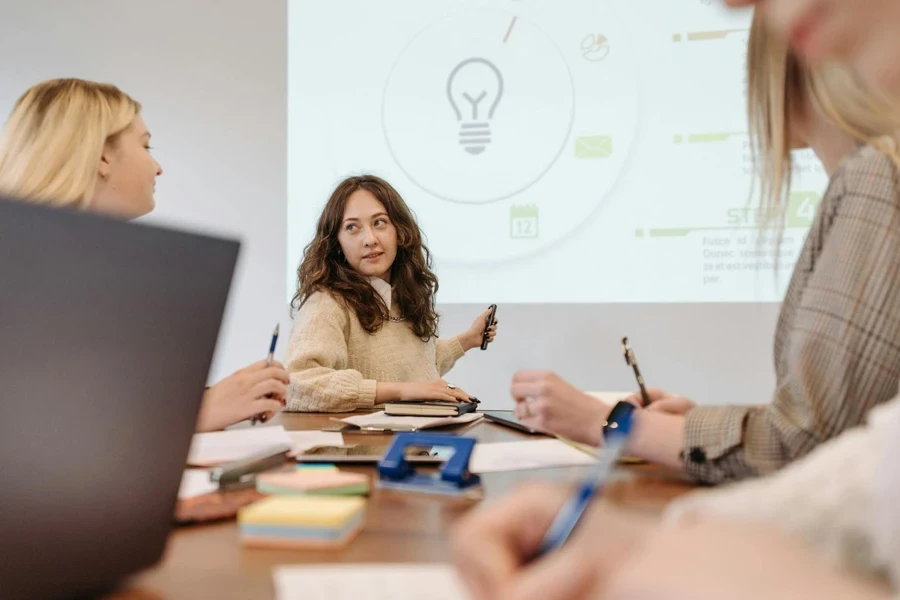 Employees in the Room Having a Board Meeting