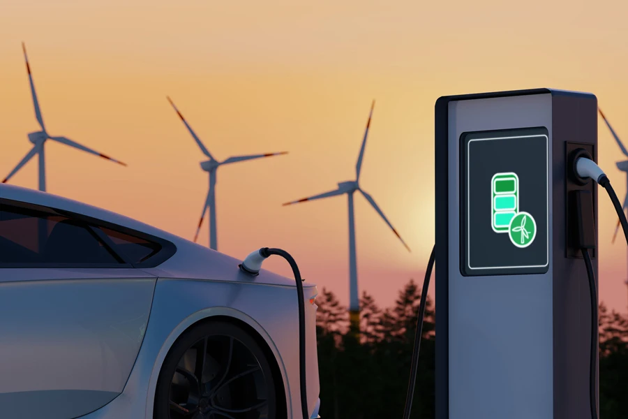 Environmentally friendly electric car charging