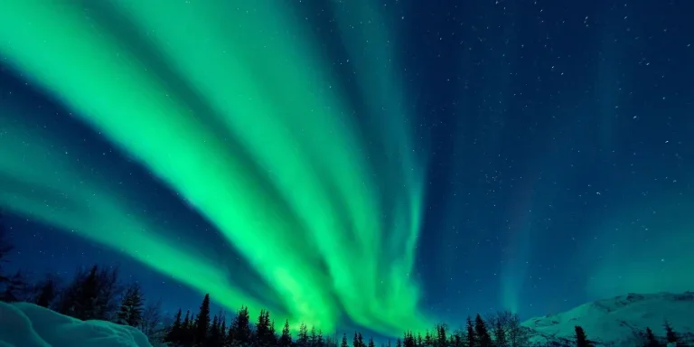 Green Aurora Borealis, Alaska