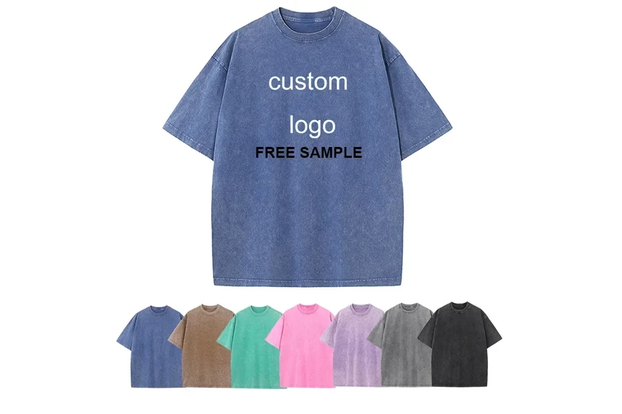 High Quality Vintage Logo Acid Washed T-Shirts