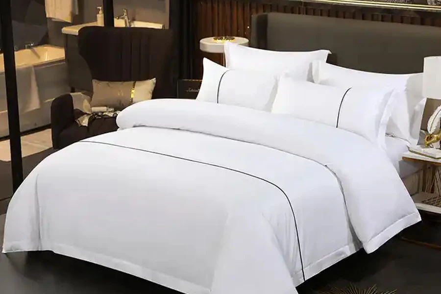 High-quality 100% cotton duvet on a double bed