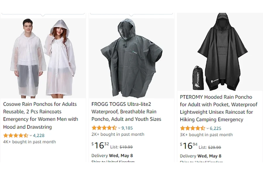 Hottest Selling Rain Gear