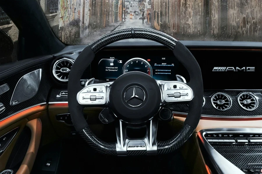 Interior of a Luxurious Mercedes S-Class Sedan