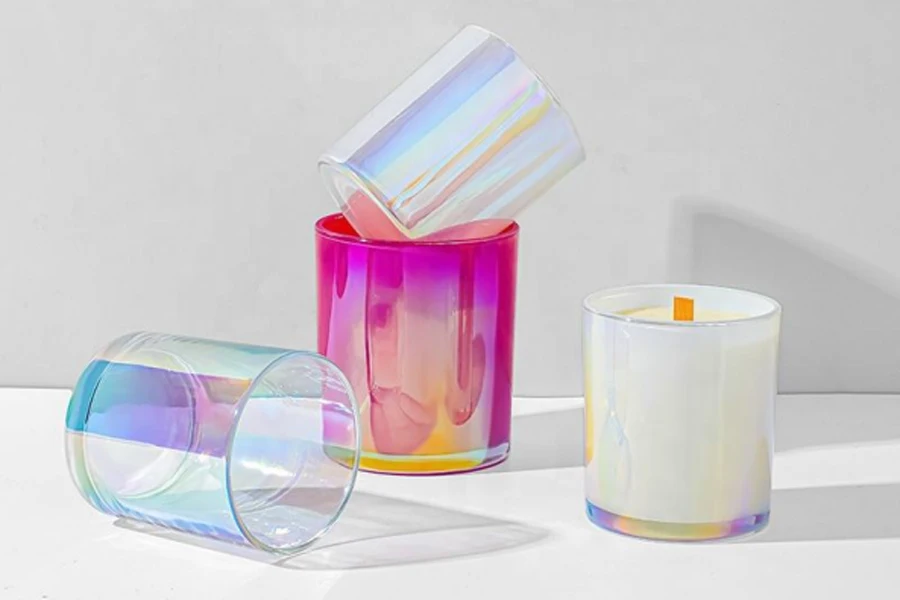 Iridescent Candle Jars 