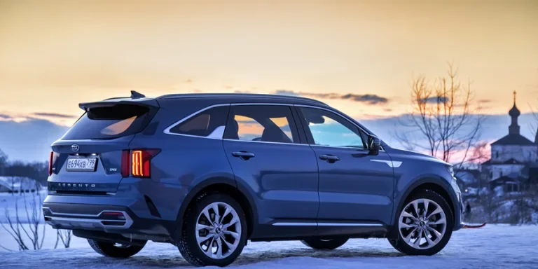 Kia Sorento all-wheel drive full-size crossover parked on the street