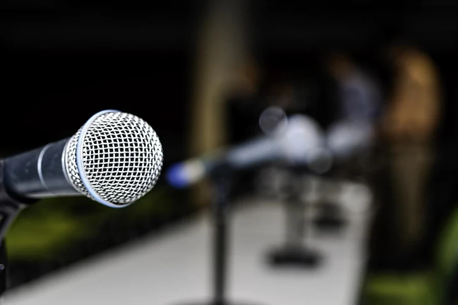 Microphone on a table