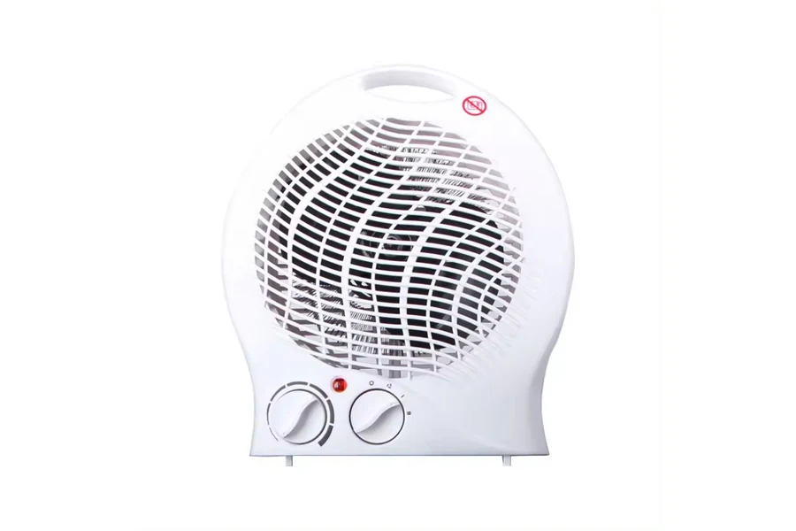 Mini, portable, electric fan heater