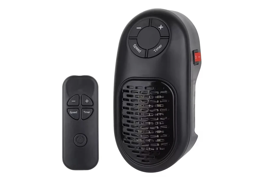 Mini wall plug portable heater with remote control