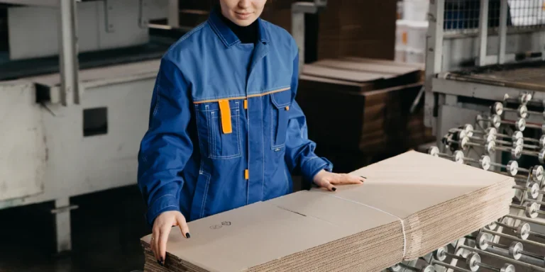 Paper mill factory worker