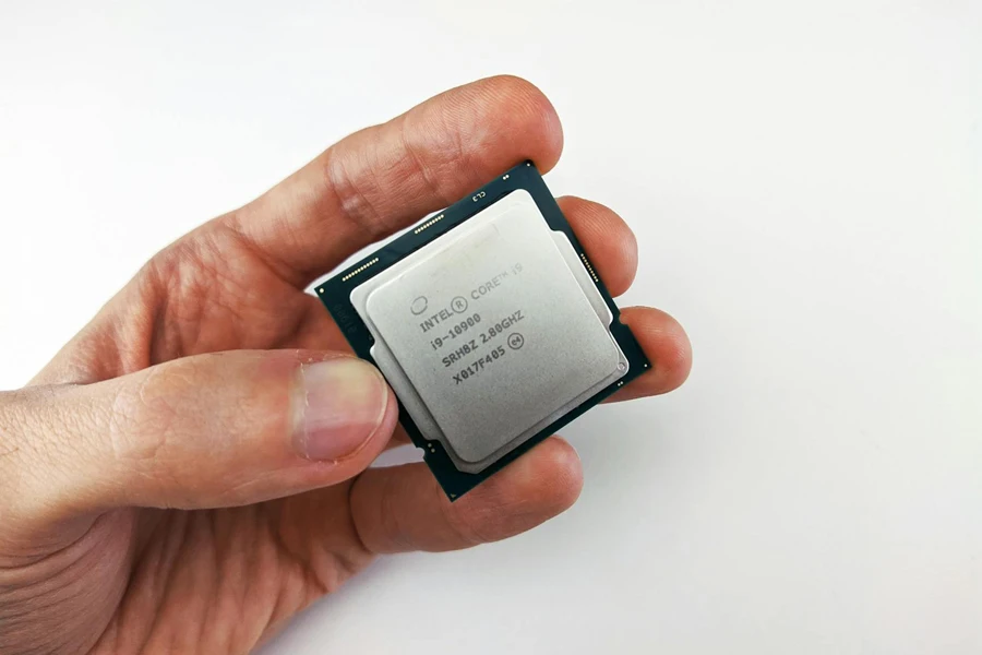 Person Holding an Intel Processor