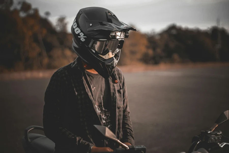 Person Wearing Helmet