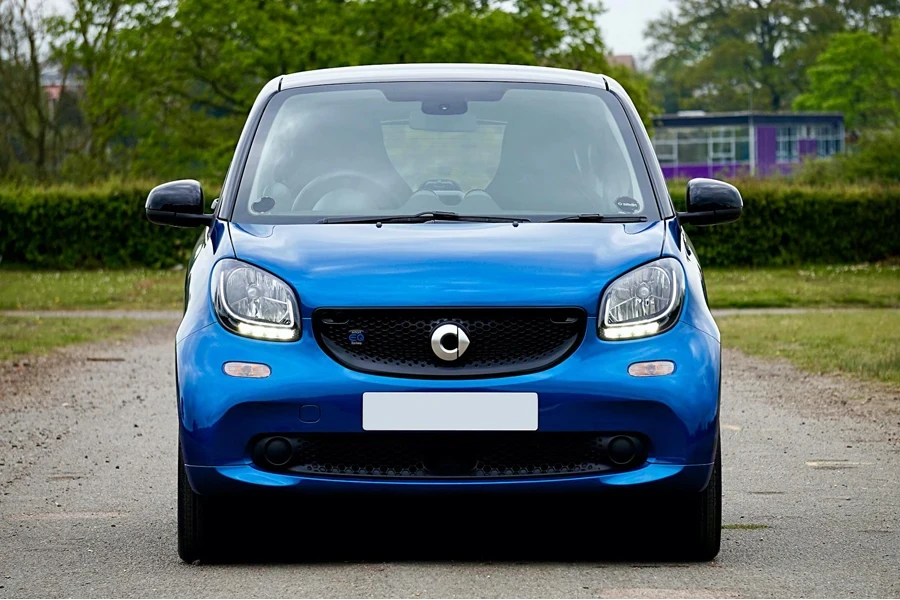 Photo of Blue Electric Car