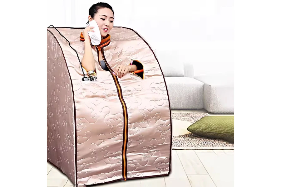 Portable sauna available with far infrared heating equipment