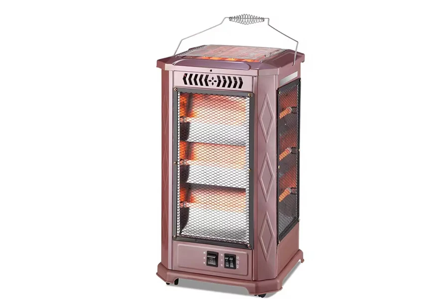 Quartz tube heater with barbecue function