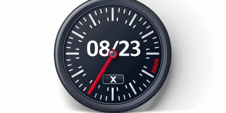 Realistic round speedometer