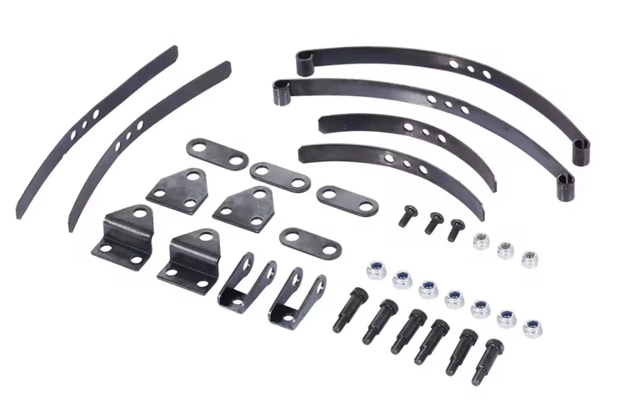 Rear Leaf Spring Suspension Steel Holder Bar Set