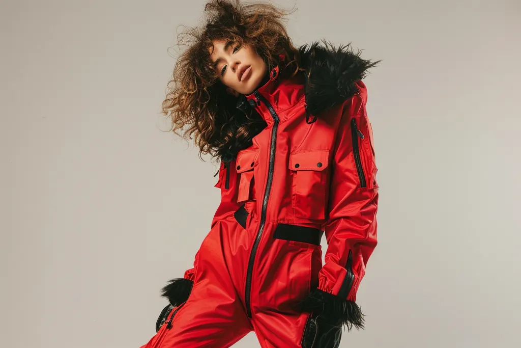 Red Snowboard jumpsuit