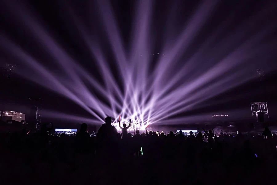 Silhouette of People Standing on Stage