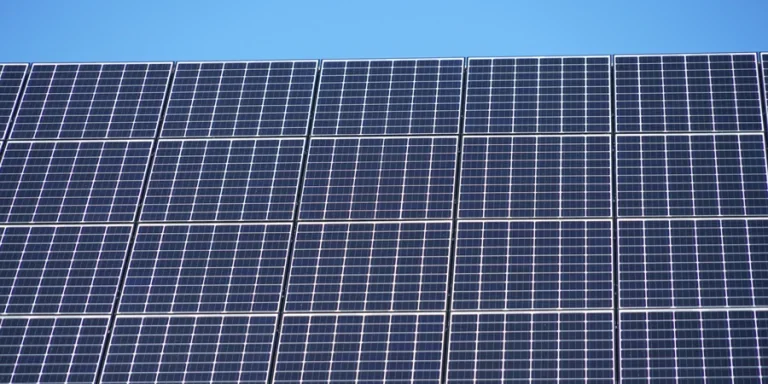 Solar panel installed on the house roof