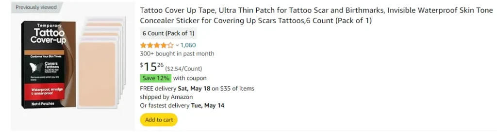 Tattoo Cover Up Tape, Ultra Thin Patch