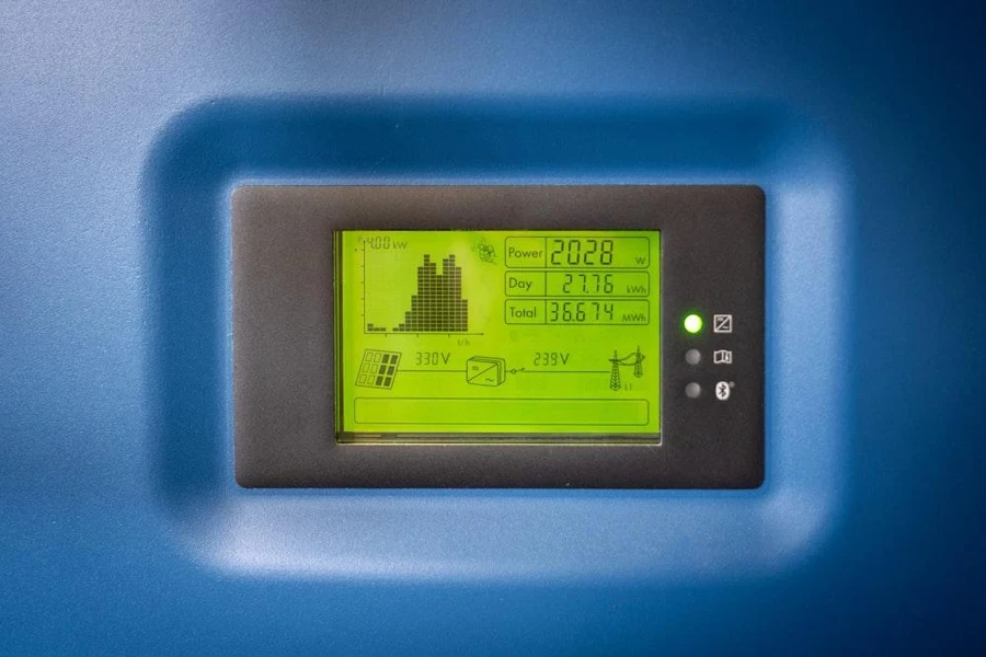 The display of a SMA solar rectifier