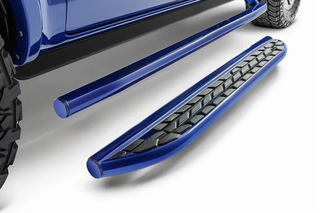 This is an step bar with blue color