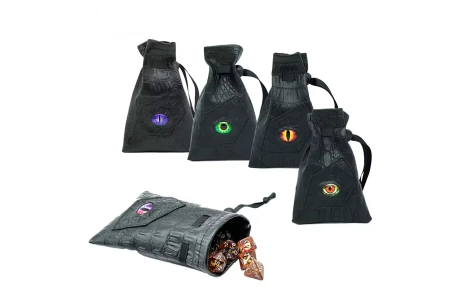 Udixi Demon Eye Custom Logo Leather Dice Bag