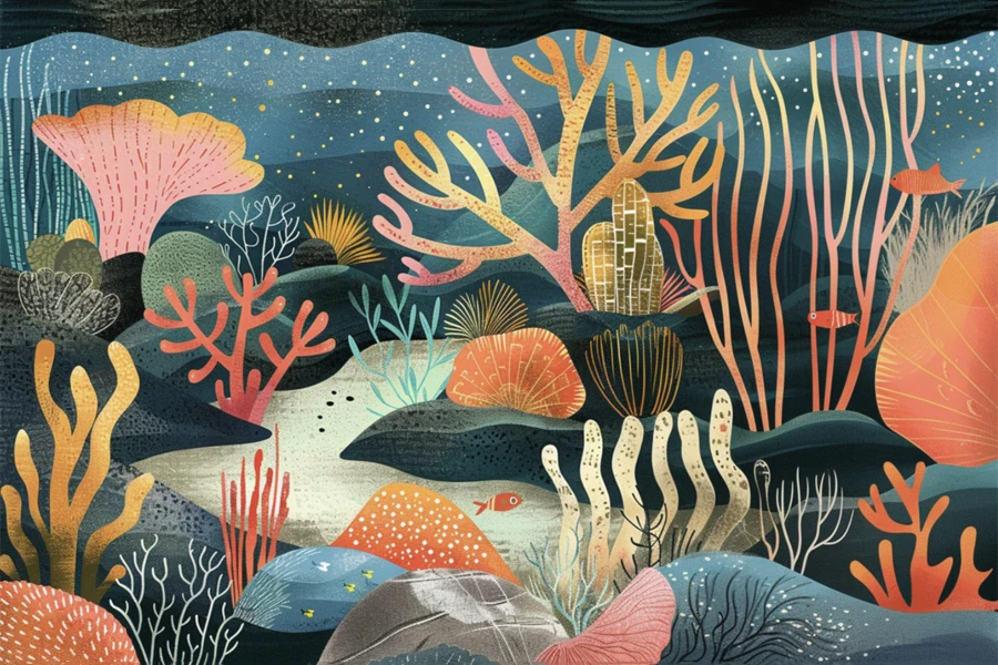 Underwater world illustration
