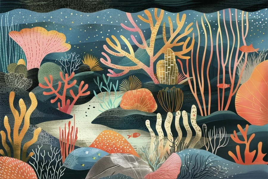 Underwater world illustration