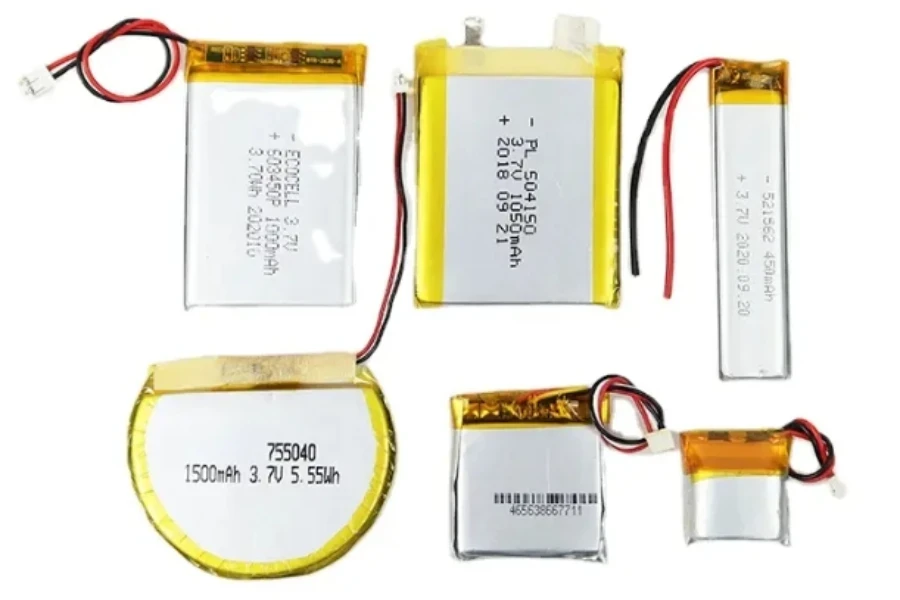 A bunch of LiPo batteries