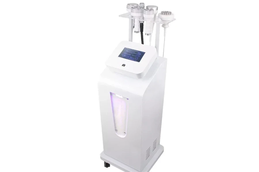 A cryolipolysis machine on a white background