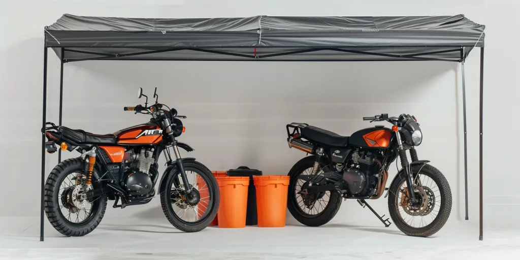 a motorcycle shelter