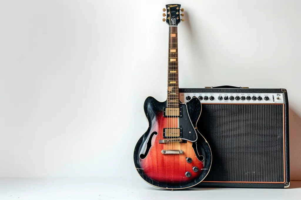 A classic guitar and amp setup
