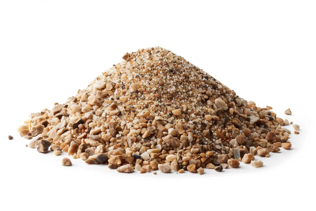 A pile of granular sand 