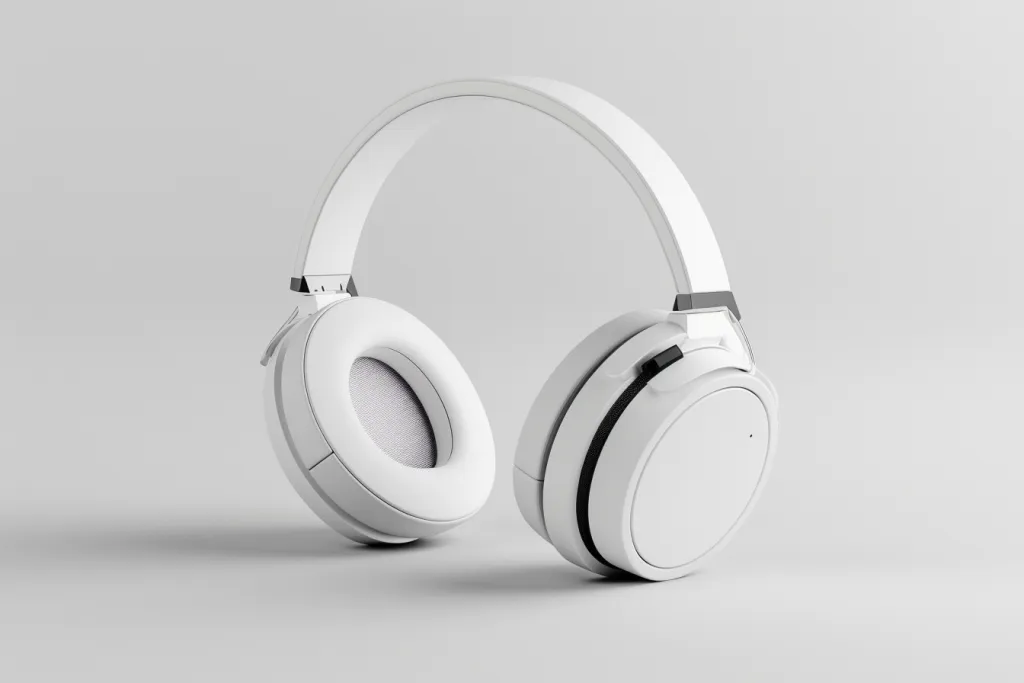 headset in white color