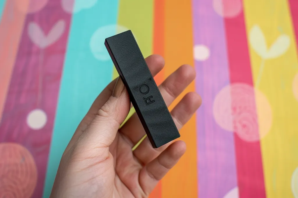 Product photo of a black flash drive