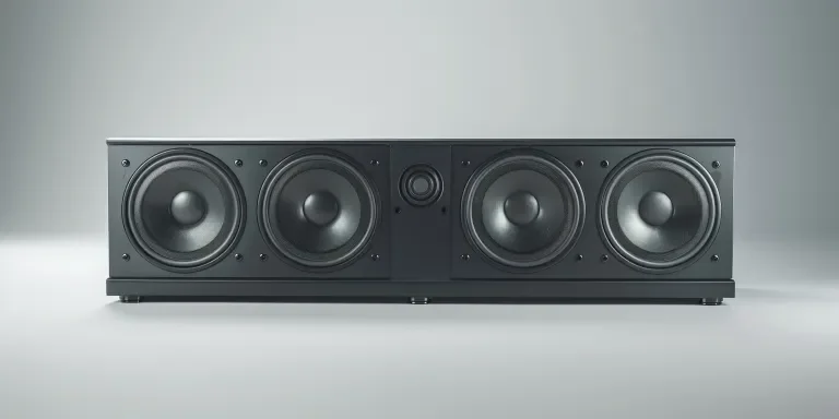 The subwoofer is made of black plastic