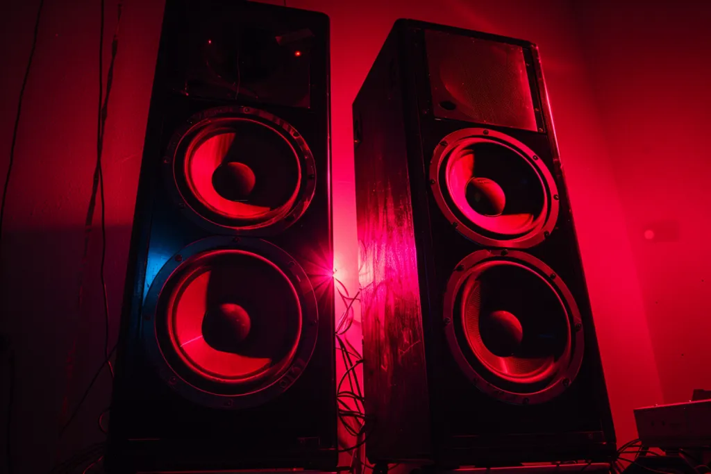 Two large speakers