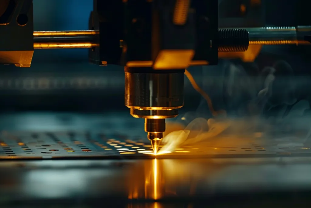 laser engraving machine in action