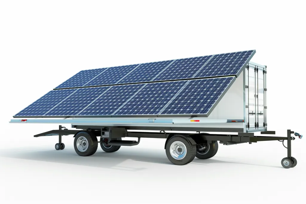 solar power system on trailer