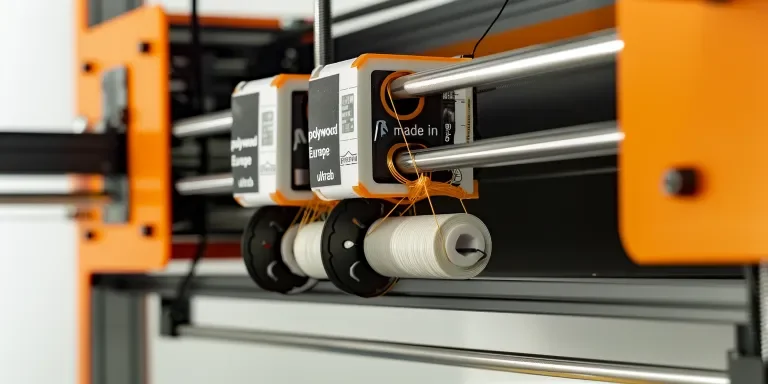 A 3D printer with text on the side